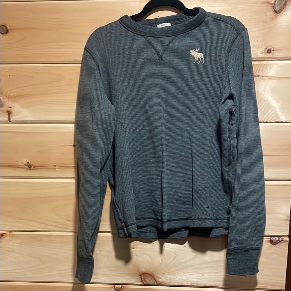 Vintage Abercrombie Gray Crewneck Thermal with Logo